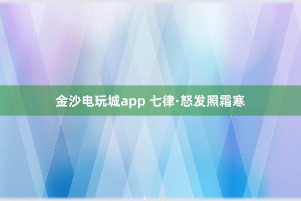 金沙電玩城app 七律·怒發(fā)照霜寒