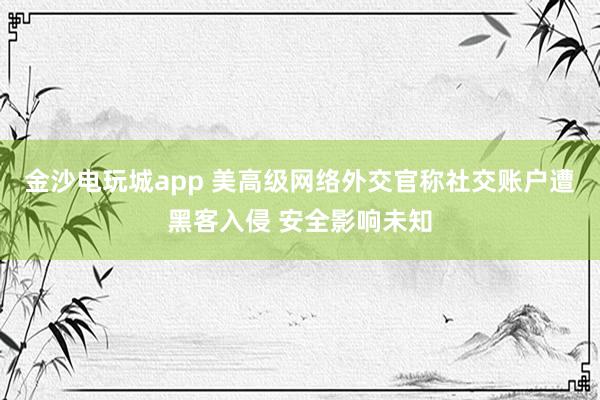 金沙電玩城app 美高級網(wǎng)絡(luò)外交官稱社交賬戶遭黑客入侵 安全影響未知